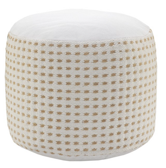Hand-Made Jute Cotton Pouf