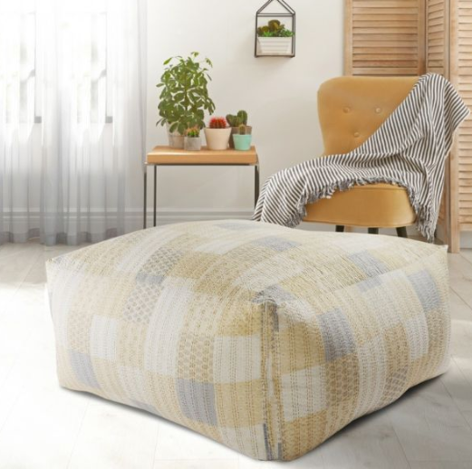 Hand-Made 100% Cotton XL Pouf