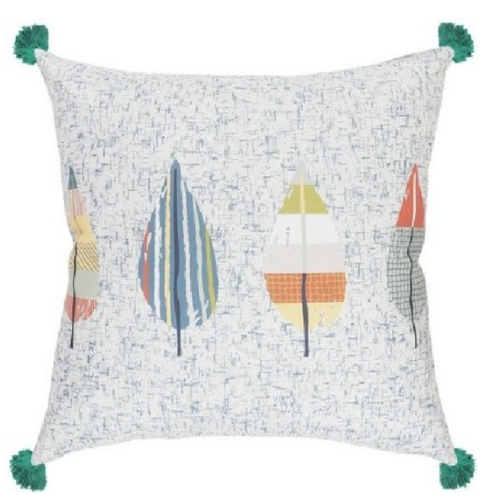 Hand-Stitched Polyester Pillow Multi
