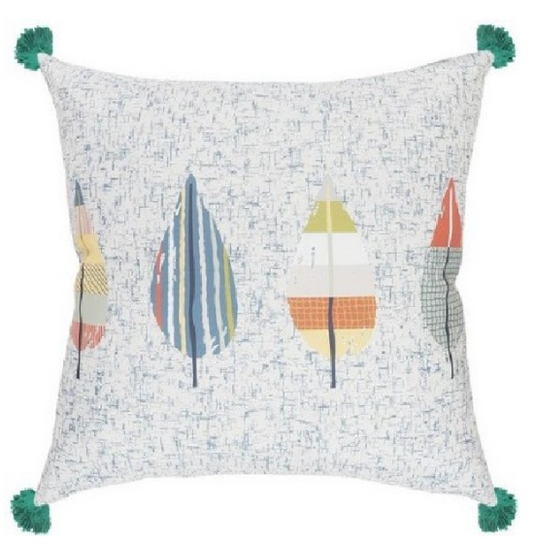 Hand-Stitched Polyester Pillow Multi