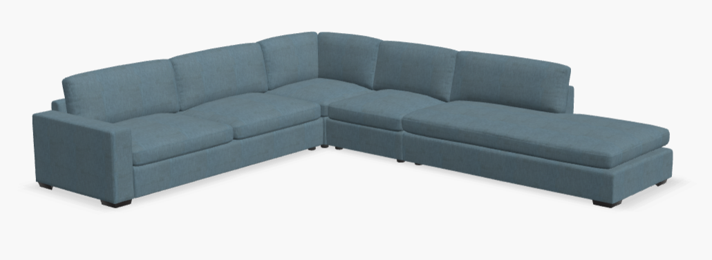 Ensemble Track Arm Sectional Sofa With Bumper End