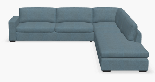 Ensemble Track Arm Sectional Sofa With Bumper End