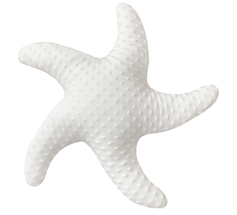 Decorative White Starfish Pillow