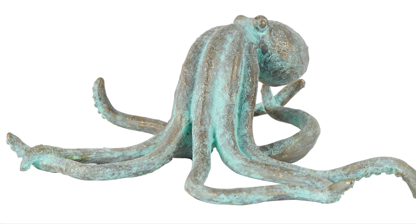 Decorative Polystone Octopus Blue