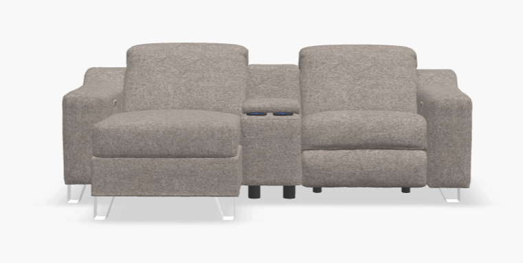 Tabor 2 Seater Reclining Sofa With Chaise And Console