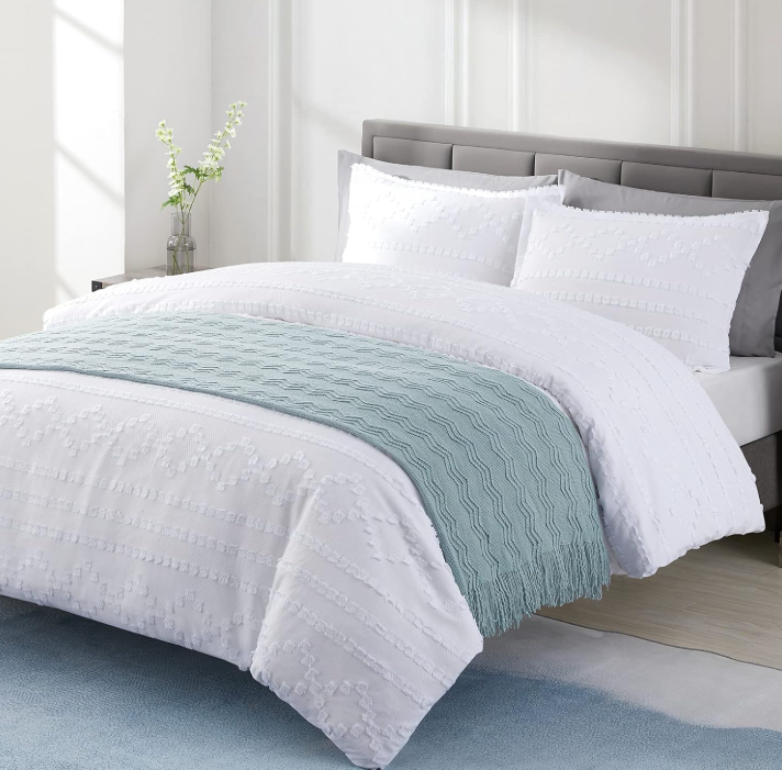 Boho Knitted Aqua Throw Blanket 50 x 90"