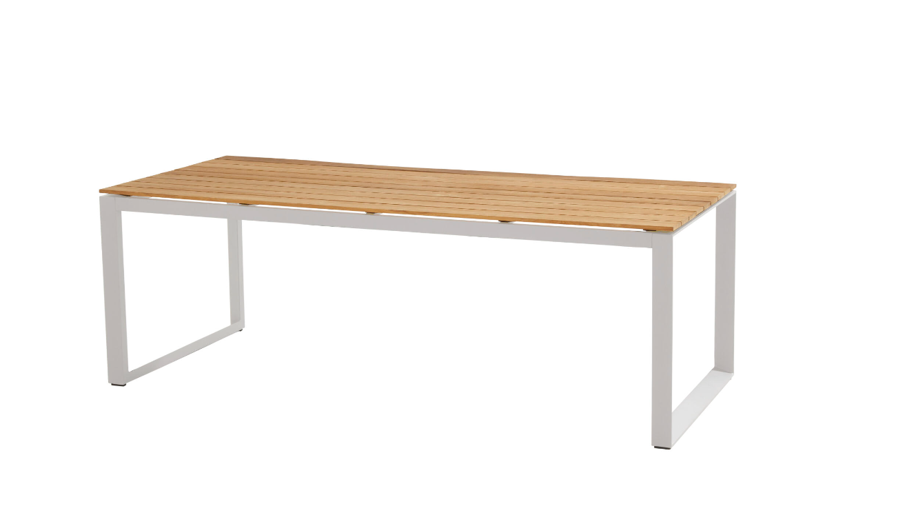 Heritage Outdoor Dining Table Teak Aluminum 220cm