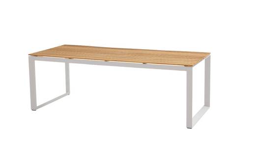 Heritage Outdoor Dining Table Teak Aluminum 220cm