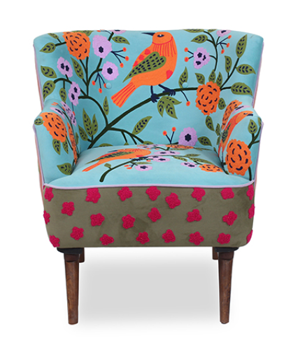 Handmade Bohemian Accent Chair Multi