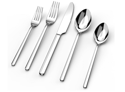 30 Pieces Silverware Set Stainless Steel Silver