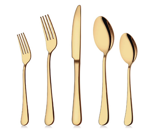 Aisoso Gold Silverware Set, 20-Piece Stainless Steel