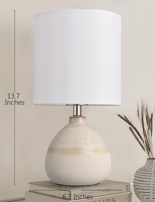 Ceramic White Table Lamp 13.7inch