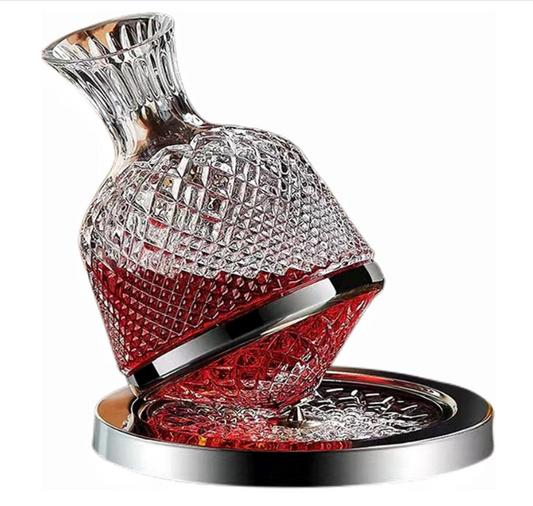 Spinning Crystal Red Wine Decanter Carafe, Jarler 1.5L
