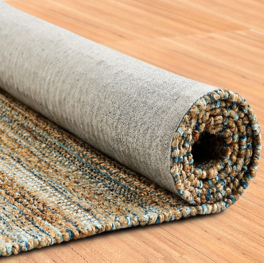 Hand Woven Jute and Chenille Carpet