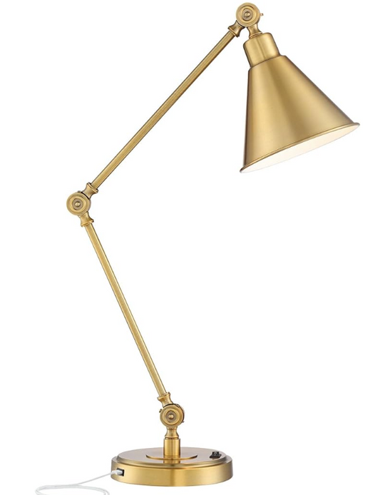Modern Desk Lamp Brass Gold Metal