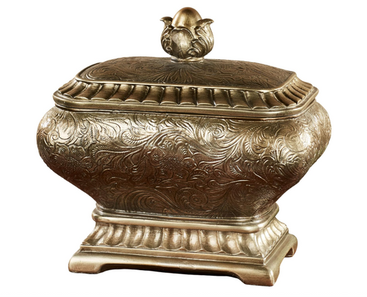 Algiers Traditional Satin Gold Etched Box
