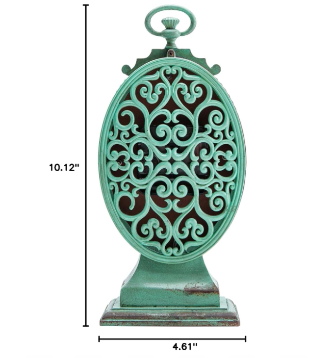 Vintage Table Clock Antique Green