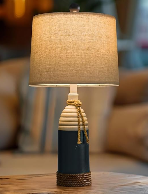 Coastal Navy Blue Table Lamp