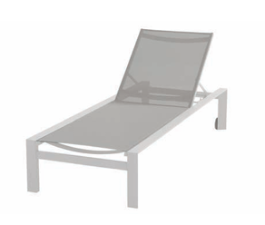 Tropic Sunbed With Wheels White