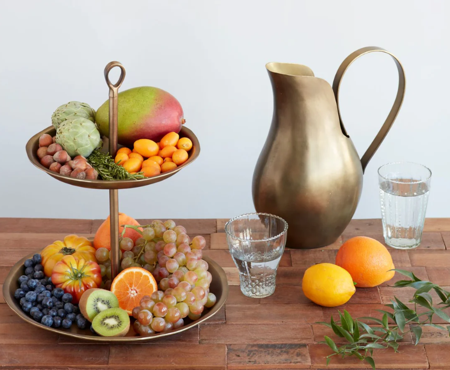 Galina Tiered Platter Bronze