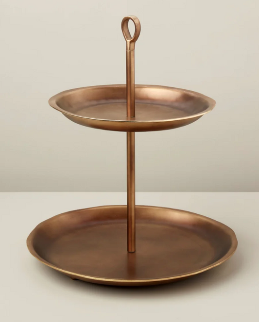 Galina Tiered Platter Bronze