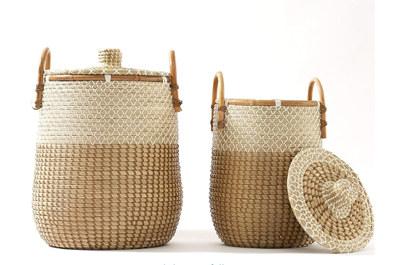 Handwoven Storage Basket Seagrass