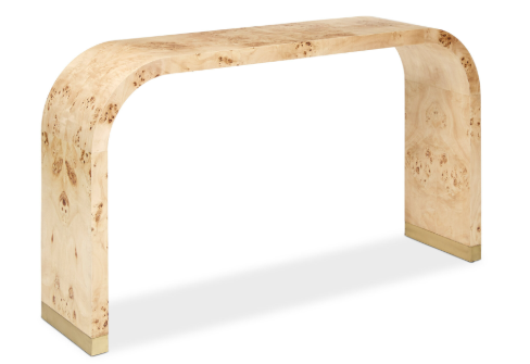 Hand Made Burl Wood Console