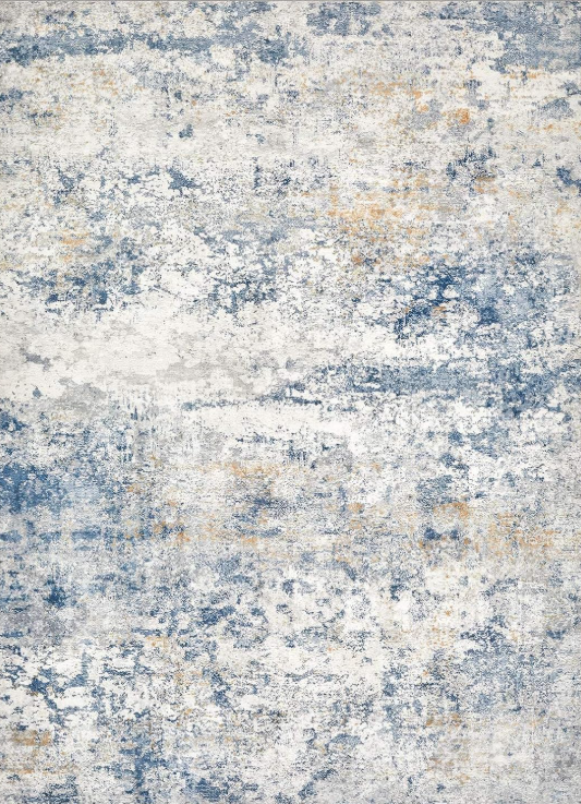 Washable Modern Carpet Blue