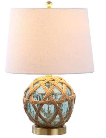Aqua Nautical Table Lamp 21"