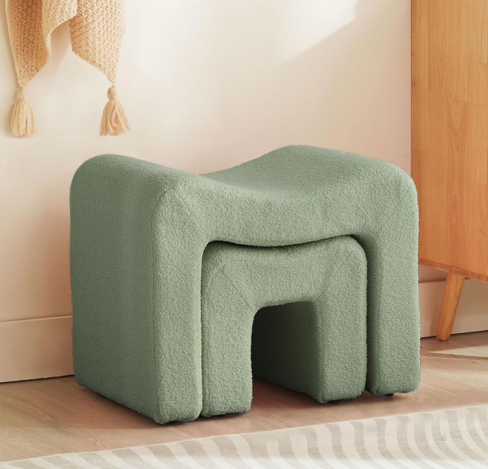 Teddy Vanity Stool / Ottoman