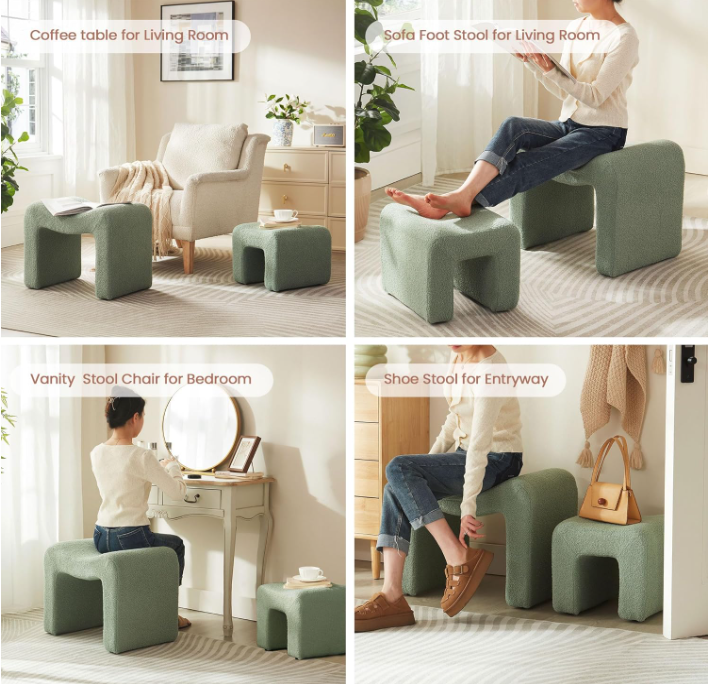 Teddy Vanity Stool / Ottoman