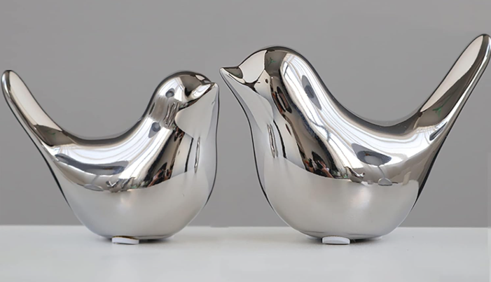 Decorative Ceramic Statue Bird Set Of 2