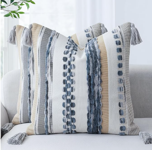 Boho Chenille Throw Pillow 18 x 18"