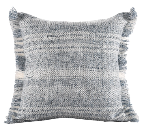 Handmade Blue Melange Pillow 20 x 20"