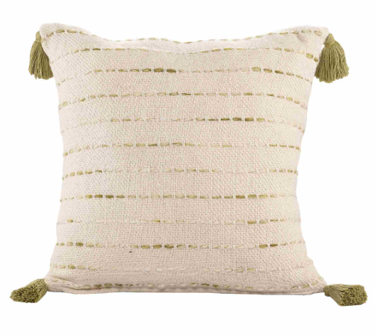 Handwoven Cotton Blend Pillow 20 x 20"
