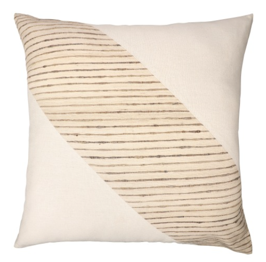 Hand Made Silk Linen Pillow 24 x 24"