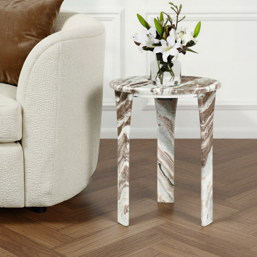 Hand Made Marble Side Table 16"