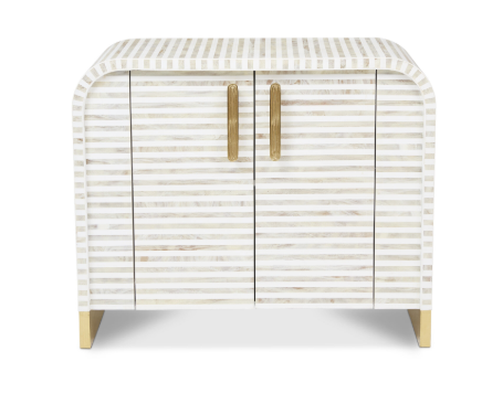 Hand Made Resin And Metal Sideboard 36"