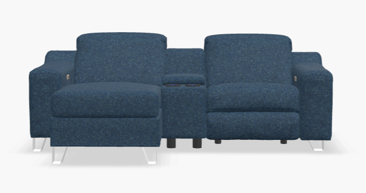 Tabor 2 Seater Reclining Sofa With Chaise And Console
