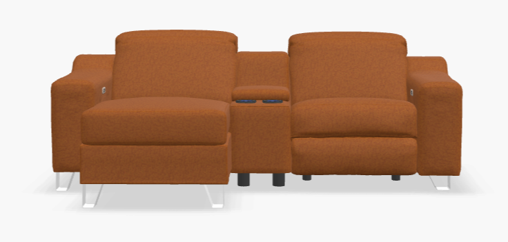 Tabor 2 Seater Reclining Sofa With Chaise And Console
