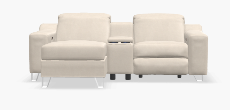 Tabor 2 Seater Reclining Sofa With Chaise And Console
