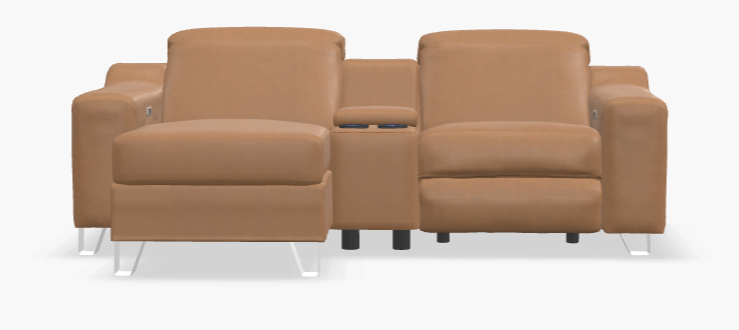 Tabor 2 Seater Reclining Sofa With Chaise And Console