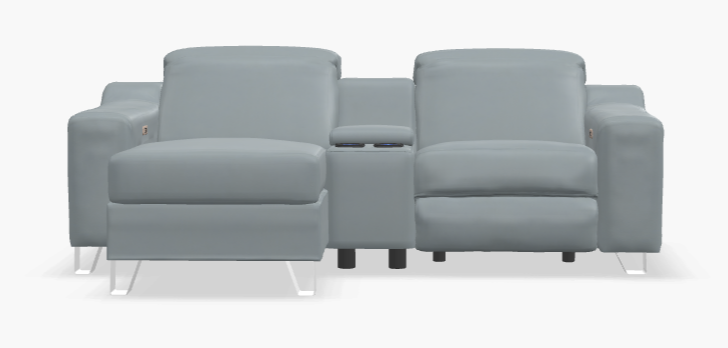 Tabor 2 Seater Reclining Sofa With Chaise And Console