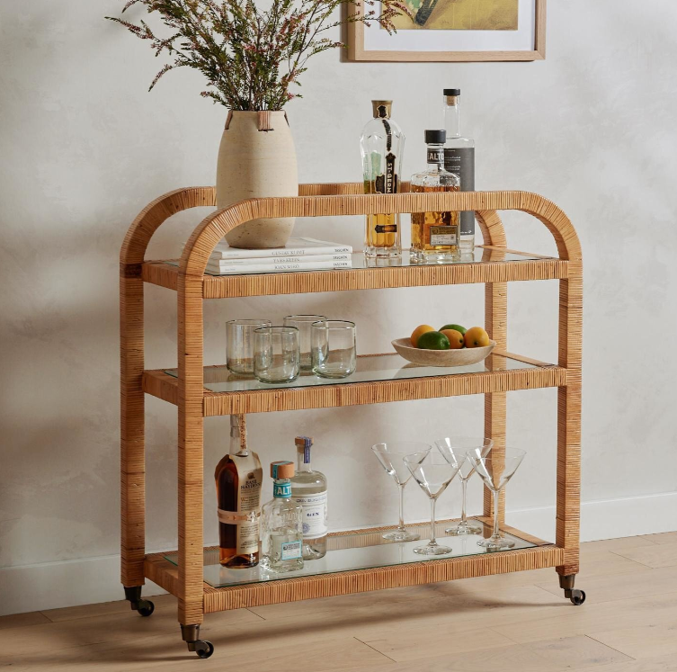 Dory Bar Cart Rattan