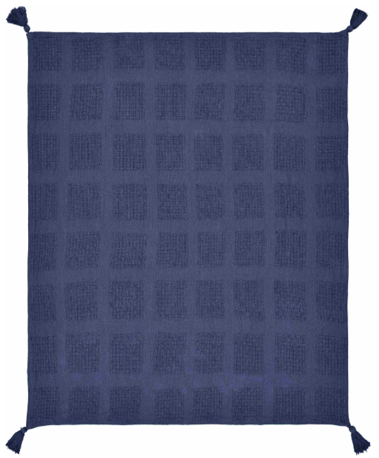Hand Woven Solid Cotton Throw 50 x 60"