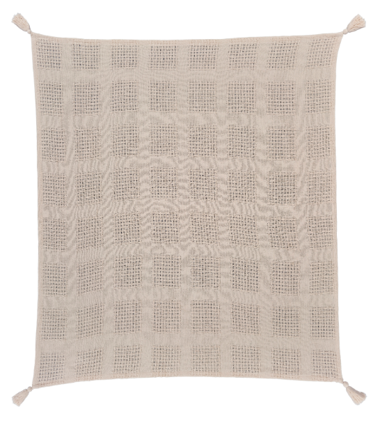 Hand Woven Solid Cotton Throw 50 x 60"