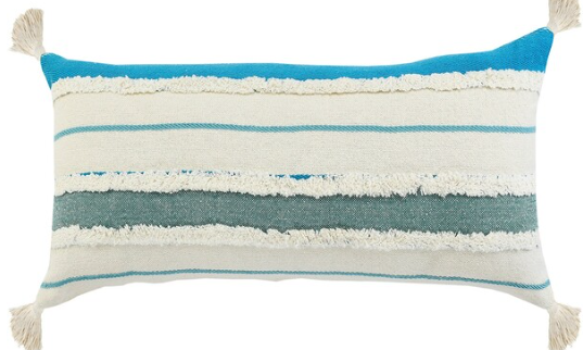 Hand-Made Striped Cotton Pillow