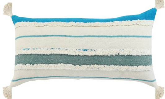 Hand-Made Striped Cotton Pillow