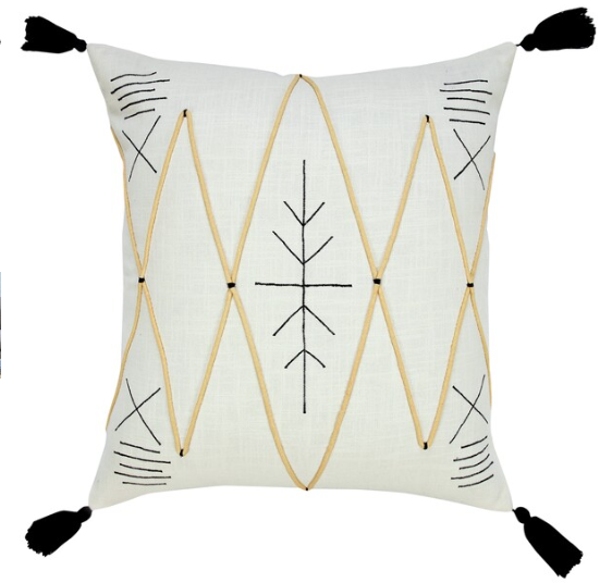 Hand-Woven Cotton Modern Pillow 20"