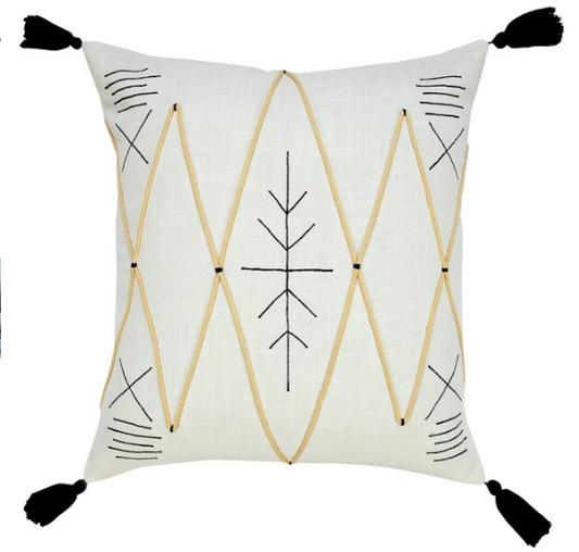 Hand-Woven Cotton Modern Pillow 20"